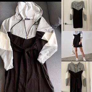 Hooded sweatshirt dress